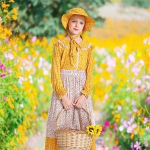 ชุดคอสตูมเด็กผู้หญิงสไตล์โคลอเนียลลายดอกไม้สีเหลืองสำหรับเด็กและผู้ใหญ่ ชุดคู่แม่ลูก สำหรับเทศกาลฮาโลวีน ปูริม และวันขอบคุณพระเจ้า ปี 2026 - Product Image 6