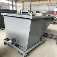 Nouvelle benne basculante en acier doux Q235 pour chariot élévateur, conçue pour les applications de vente au détail et de restauration