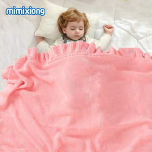 MIMIXIONG 100% coton biologique en gros pondéré <span class=keywords><strong>Crochet</strong></span> couette poussette grosse couverture d'emmaillotage - Product Image 6