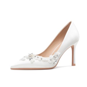 2024 produttori all'ingrosso di forniture transfrontaliere nuove <span class=keywords><strong>scarpe</strong></span> tacco alto da donna tacco a spillo bianco luce di lusso - Product Image 2