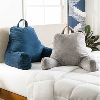 Oreiller de lecture tricoté coussin lombaire de repos de lit avec soutien du dos pour siège de voiture de bureau à domicile siège de voiture confort oreiller de repos compensé