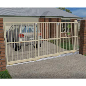 Portes coulissantes automatiques en aluminium télescopiques à 3 panneaux de conception moderne - Product Image 4