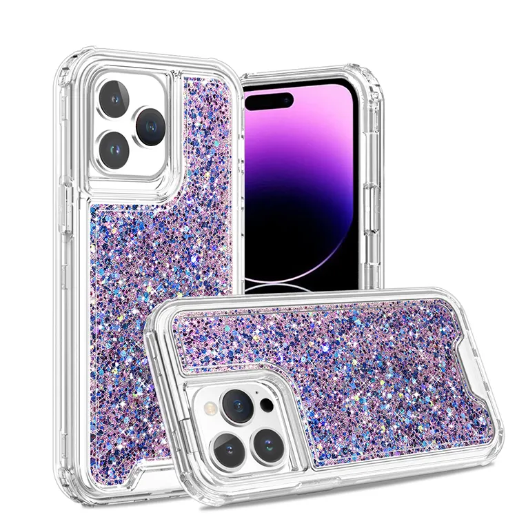 Glitter cover For IPhone 14 Pro phone accessories four-corner anti drop