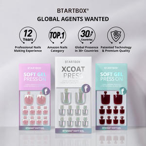 BTArtbox <span class=keywords><strong>Gel</strong></span> Doux À La Main Artificielle Faux Ongles En Gros Court Rose Amande Plaine Couleur Unie Presse sur Ongles pour L'été - Product Image 6