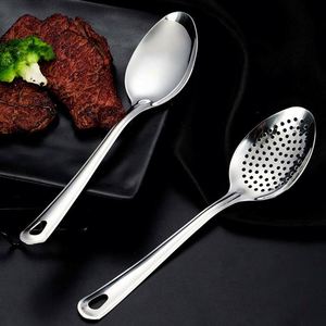 Wholesale Individual Portions Stainless Steel Soup <b>Spoon</b> for Hotel Buffet Long Handle Metal <b>Serving</b> <b>Spoon</b> Spatula Utensils Set - Product Image 4