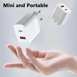 Tipo <span class=keywords><strong>C</strong></span> Cargador de pared de 20W A + <span class=keywords><strong>C</strong></span> Cargador de pared rápido <span class=keywords><strong>USB</strong></span> de doble puerto para carga de dispositivos móviles - Product Image 4