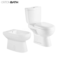 WC moderne Ortonbath à double chasse, cuvette en céramique, haute qualité, économie d'eau, sanitaire à poser au sol