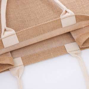 Sacs d'épicerie sacs de jute <span class=keywords><strong>sac</strong></span> à provisions d'épaule en gros femmes sacs à <span class=keywords><strong>main</strong></span> dames naturel - Product Image 4