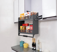 Levante a cesta Pull Down Prateleiras Armários Levante acima o sistema da prateleira Hardware Pulldown Cozinha escondida do elevador do armário 22 26 polegadas