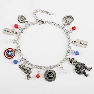 Nuevas Llegadas, Figura <span class=keywords><strong>de</strong></span> Acción <span class=keywords><strong>de</strong></span> Marvel, Pulseras <span class=keywords><strong>de</strong></span> los Vengadores, Pulsera <span class=keywords><strong>de</strong></span> Capitán América, Pulsera <span class=keywords><strong>de</strong></span> Iron Man, Pulsera con Dije para Hombre - Product Image 4