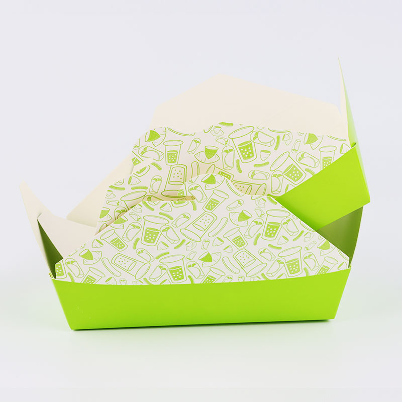 Wholesale custom takeaway lunch bread packing boxes take out fast food delivery packaging container paper box