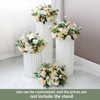 Boule de fleurs de mariage, fleurs artificielles en rose rose, centre de table, boule de fleurs, décoration de mariage