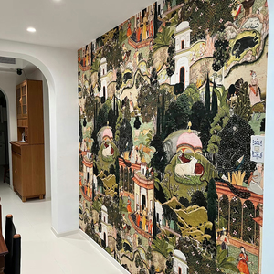 Sinh Thái Dung Môi Matte Tự Dính Polyester In Vải Cuộn Thân Thiện Với Môi Tự Dính Hình Nền Cho Thiết Kế Nội Thất - Product Image 4