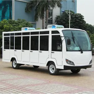 Gloednieuwe Grote Bus Fashion Design 23 Zitplaatsen Met Ac Conditioner Elektrische Sightseeing Bus Auto