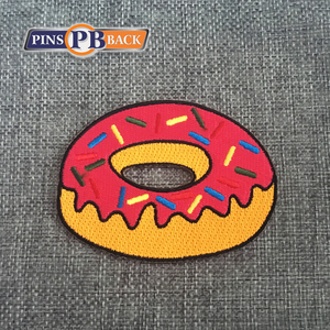 Venta caliente parche personalizado lindo <span class=keywords><strong>donuts</strong></span> Placa de hierro en la insignia del bordado de encaje bordado parche tejido - Product Image 4
