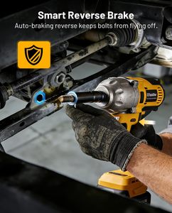 Llave <span class=keywords><strong>de</strong></span> Impacto Inalámbrica <span class=keywords><strong>de</strong></span> 21V con Luz LED <span class=keywords><strong>de</strong></span> Trabajo, 1500NM, Baterí<span class=keywords><strong>a</strong></span> <span class=keywords><strong>de</strong></span> 4.0Ah, Alto Torque para RV, Automóviles, Camiones Pesados y Uso Automotriz - Product Image 2