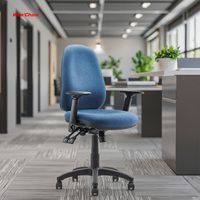 Silla de Oficina Ergonómica, Ajustable en Altura, de Alta Calidad, Cómoda y Moderna, con Tapicería de Tela