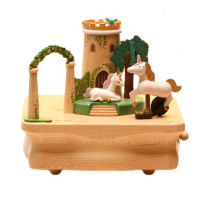 Boîte à <span class=keywords><strong>musique</strong></span> personnalisée avec haut-parleur Bluetooth, lecteur <span class=keywords><strong>MP3</strong></span> USB, train rotatif dans l'aéroport, boîte à <span class=keywords><strong>musique</strong></span> en bois avec lumière LED pour cadeau - Product Image 4