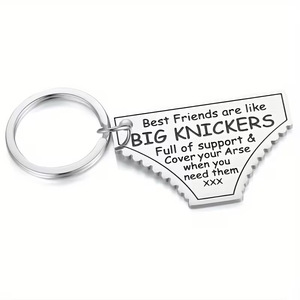 Le cadeau parfait pour les amis, porte-clés personnalisés avec des mots, pendentif en acier inoxydable, porte-clés - Product Image 6