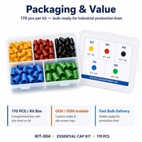 Kit de capuchons de masquage en silicone essentiels (M3-M10) 170 pièces