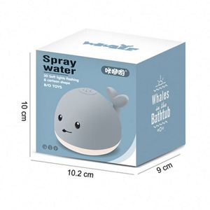 Jouet de bain pour bébé avec lumière LED, pulvérisateur d'eau en forme de baleine pour les tout-petits et les enfants, arroseur à induction pour la baignoire - Product Image 3