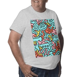 Camiseta personalizada para hombre de talla grande con imagen personalizada, ropa de calle, diseño liso de algodón 100% con técnicas de serigrafía de impresión en contraste - Product Image 4