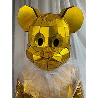 Masque de lapin miroir, casque discothèque, masque de lapin miroir pour cosplay, performance, tenue