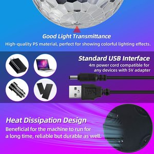 Bola de Discoteca LED con Efecto Estroboscópico de 7 Colores, Activación por Sonido, Control Remoto, para Karaoke, Festivales, Bodas, Bares, Clubes, Fiestas - Product Image 4