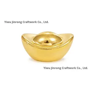 Miniatur simulasi batangan emas pasir emas batang logam kecil kerajinan aksesoris logam dekorasi rumah ornamen kecil perjalanan peringatan - Product Image 5