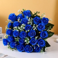 Großhandel Lebensechte 24-Köpfige Seidenrosen-Bouquets Künstliche Blumen für Hotel Hochzeit Tischdekoration Party Event Dekor