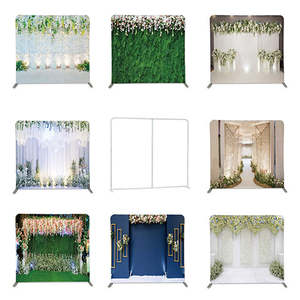 8x8フィート アルミフレーム フォトブース バックドロップスタンド 枕カバー型バックドロップ 壁掛けテンションファブリックディスプレイ バックドロップ 展示会用壁 - Product Image 4