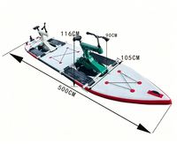 Vélo aquatique gonflable rapide et portable en forme de planche de surf, avec ponton flottant et cadre en plastique, pour hôtel, de Chine, Lumark OEM ODM Logo