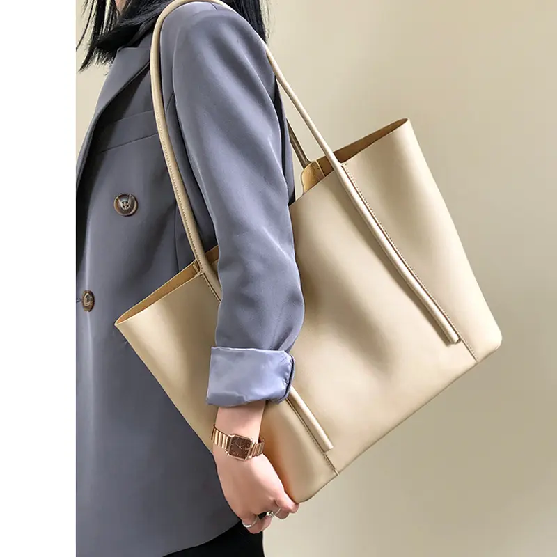 famous leather brand name hot sale hight quality handbags ladies fancy hand bags leather bucket tote handbag