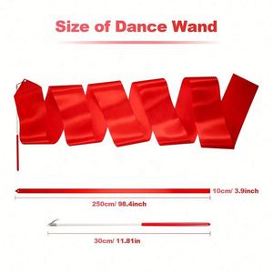 Varita de Baile Personalizada de Alta Calidad con Cinta Arcoíris, Palo Giratorio, Bandera de Mano para Niños y Adultos, Estandarte con Logotipo, Diseño de Impresión Personalizada - Product Image 3