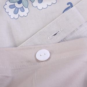 Sang Trọng Hoa In Ấn Duvet Bìa Tấm Ga trải giường 100% Bông Màu Xanh 4 Mảnh Bộ Đồ Giường Đặt Nhà Cung Cấp - Product Image 4