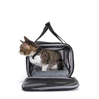Sac à dos pour chat approuvé par les compagnies aériennes, fabriqué en Chine, de haute qualité, durable, extensible, en polyester, avec fermeture éclair, portable pour les voyages