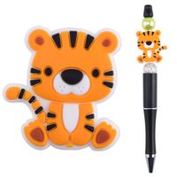 Vente chaude DIY Sucette Chaînes Accessoires Sans BPA Bébé Western Animal À Mâcher Focal Perles Silicone Charmes Pour Stylos