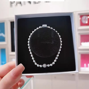 HS-Pan Bracelet Perlé DIY pour Femme en <span class=keywords><strong>Argent</strong></span> 925 et Zircon, Luxe Léger, Simple et Exquis, Haute Joaillerie, Cadeau, Vente en Gros - Product Image 6