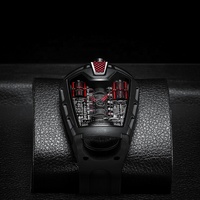 Montre sport à quartz pour homme, cadran moteur de course, bracelet en silicone, boîtier en alliage, affichage analogique, logo personnalisé, vente en gros