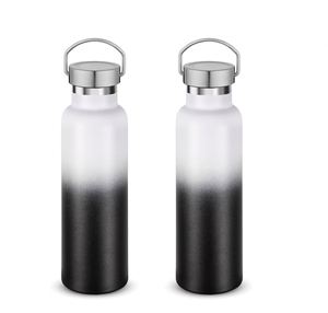 Botella de Agua Térmica de Acero Inoxidable de Doble Pared y Boca Ancha, Estilo Lujoso, 500 ml, Personalizable con Logotipo, con Asa Portátil y Tapa - Product Image 2