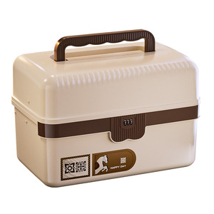 Medical Kit Storage <b>Box</b> With Combination <b>Lock</b> Multi Layer Portable Home Use For Medicine Organization - Product Image 4