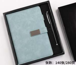 Ensemble cadeau d'entreprise, logo personnalisé, ensemble de fournitures de bureau, couleur unie, carnet en cuir A5 créatif, ensemble stylo - Product Image 6