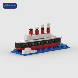 Mini Titanic gemi modeli birleştirin bulmaca tekneler tuğla kitleri Moc yapı taşları setleri eğitici oyuncaklar Boys çocuklar için