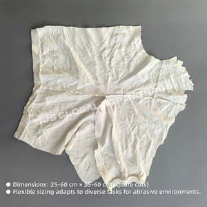 Trapos de Felpa Reciclados de Algodón 100%, Trapos Blancos Absorbentes para Limpieza - Product Image 3