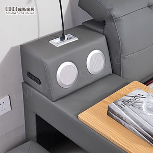 Base de Cama Doble Queen Size con Almacenamiento, Cama <span class=keywords><strong>King</strong></span> Size Moderna Multifuncional de Lujo con Masaje Inteligente - Product Image 2