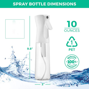 Custom Logo High Quality 200ml 300ml Flat <b>Plastic</b> Salon Hair Fine Mist Pump <b>Spray</b> <b>Bottle</b> for Barber Continuous <b>Spray</b> - Product Image 3