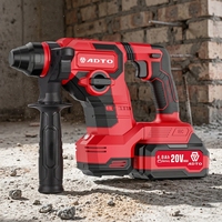 Marteau perforateur rotatif électrique professionnel ADTO 850W 20V, moteur sans balais, batterie au lithium, portable, bricolage, industriel