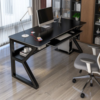 Bureau d'ordinateur en métal pliable et réglable avec roulettes, petit bureau rectangulaire moderne pour la maison ou la location