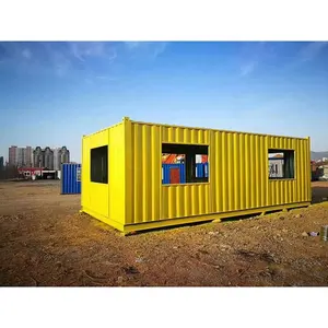 Modern taşınabilir katlanabilir çelik konteyner ev oturma odası kullanımı için genişletilebilir prefabrik tasarım sandviç Panel yapılmış