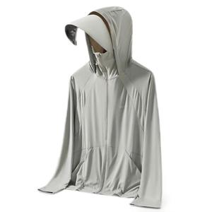 Chaqueta de protección solar tejida teñida transpirable resistente a los rayos UV de verano - Product Image 3